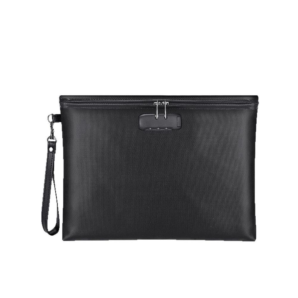

Heat-resistant Code Lock Fireproof Document Bag Waterproof Safety File Folder Jewelry S