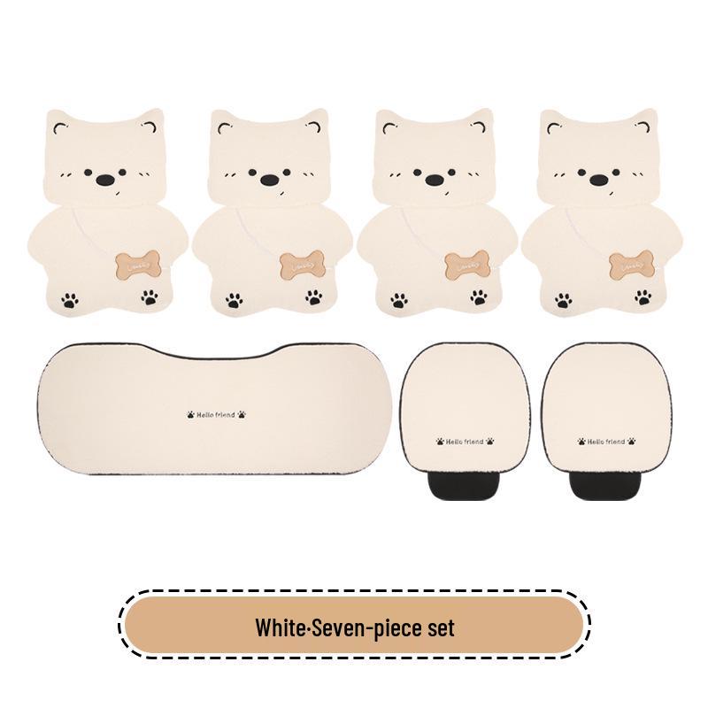 Kreskówkowy Pluszowy Zimowy Poduszka na Fotel Samochodowy dla GAC GS3, GS4, GS4PLUS