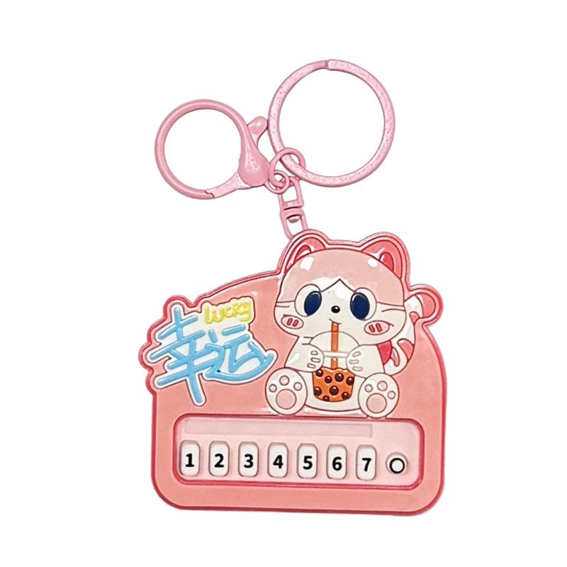 Lucky Cat Mini Musical Piano Keychain: Cute Backpack Pendant & Small Gift Ornament