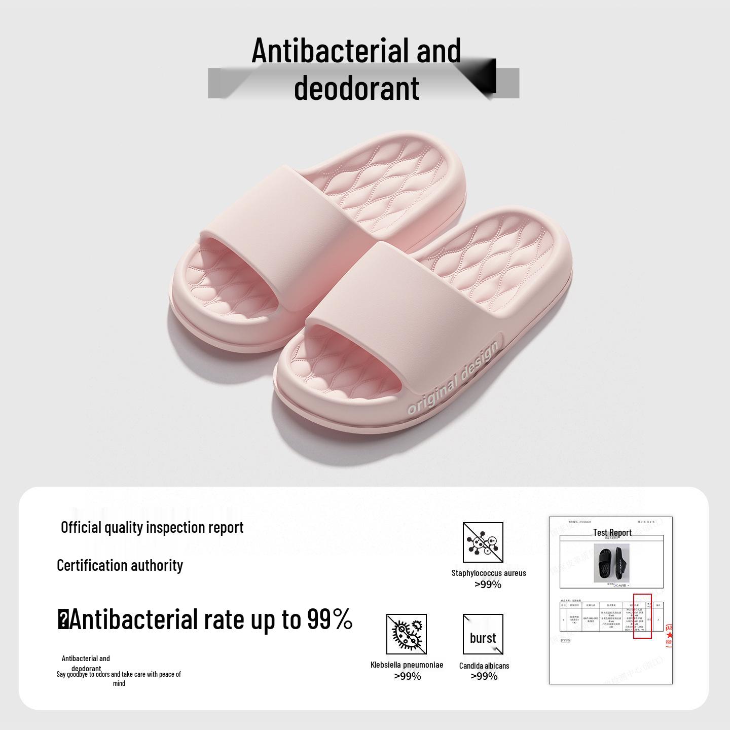 

2026 New Anti-Slip Antibacterial EVA Slippers for Men and Women - Indoor Shower Use 40-41 [For size 39-40]