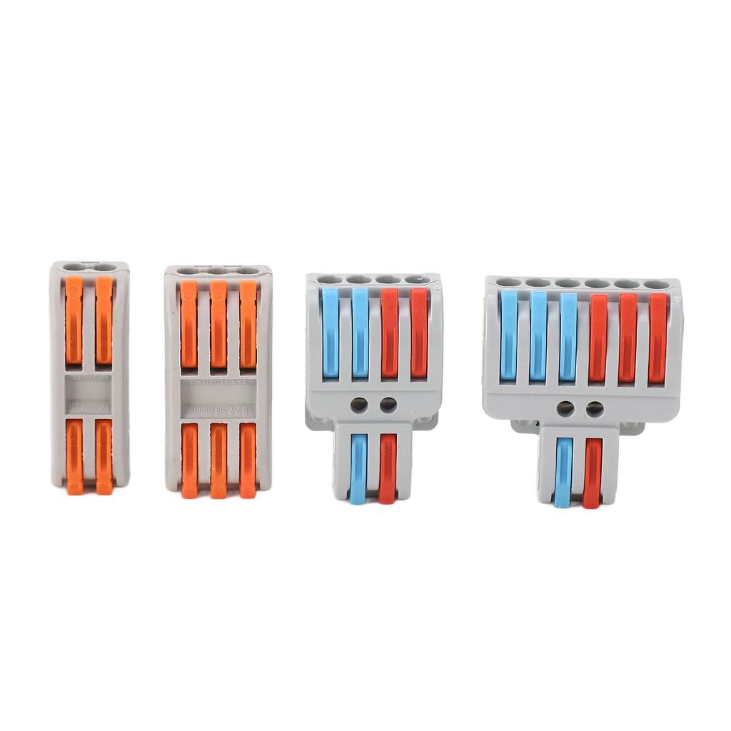41Pcs Wire Splice Connector 32A 500V Lever Wire Connector Conductor Connector 4 Types for