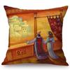 Lovely Cute Muslim Cartoon Ramadan Eid Mubarak Mosque Arabic Middle East Mediterranean Sofa Pillow Case Linen Cushion Cover Case