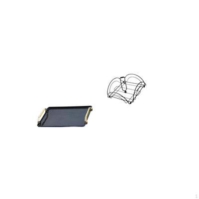 Elegant Rectangular Serving Tray And Napkin Holder Set for Home Hotel Bar Tabletop Organization