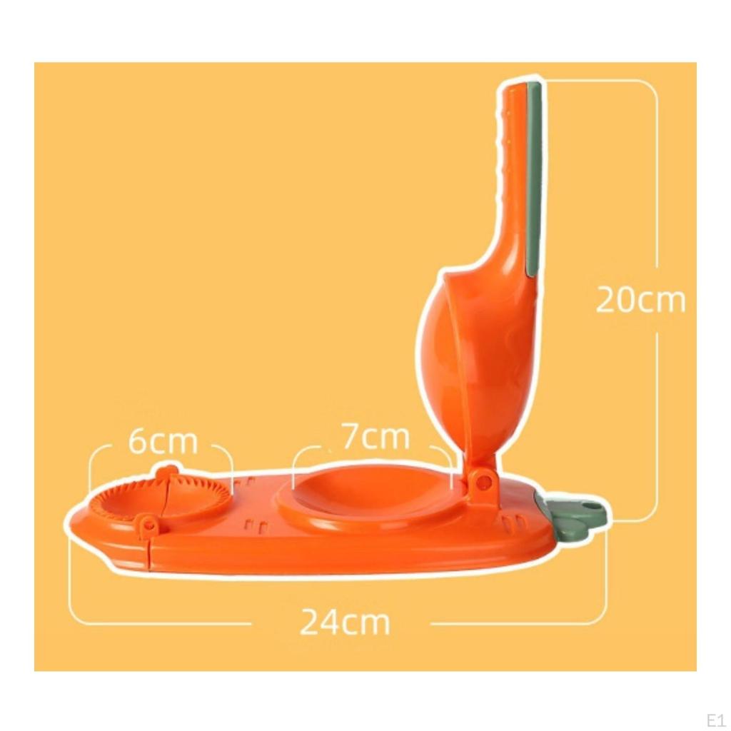 Dumpling Wrapper Press Handheld Crimping Pastry Orange Red
