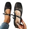 Nieuwe Stijl Platte Dames Schoenen met Vierkante Neus en Lage Opening