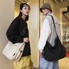 Crossbody Bags Men Solid Color Large Capacity Hobos Unisex Harajuku Japanese Style Nyl Waterproof Travel Shoulder Zipper Purse