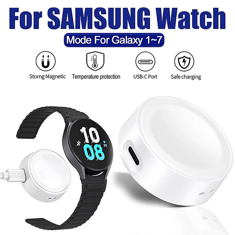 Portable Watch Wireless USB Charger Cable For Samsung Galaxy Watch 7/6/5/4/3 Active 2/1 Wireless Charger Dock Station For Travel