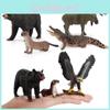 Simuliertes Hirsch Adler Stier Bär Krokodil Flussotter Wildtier Modell Ornament Für Sammler