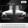 2pcs Solid Brass Shower Mixer Valve 65mm Adjustable Curved Corner Hot Cold Water Inlet Adapter Extension