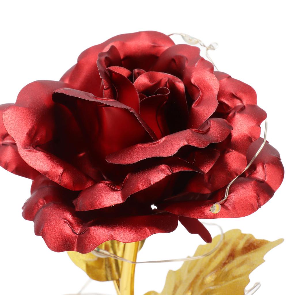 Rose Ornament Artificial Rose Flower in A Glass Dome with LED Light Eternal Flower Gift for Mother Girlfriend