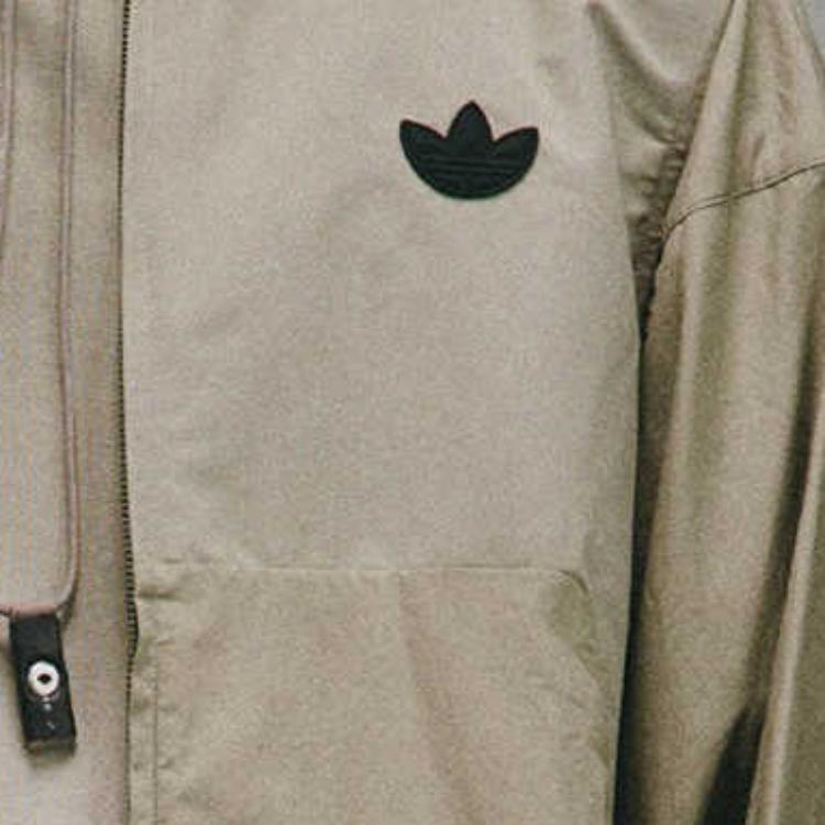 Adidas Originals X Hamcus Co-Branded Volcanic Ridge Back Straight-Cut Jacket With Lapel Unisex Jacket Pebble-Silver-Gray IL6939