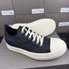 Herren Dark Vollnarbenleder Low-Top Skate-Schuhe - Unisex Klassisch & Trendig