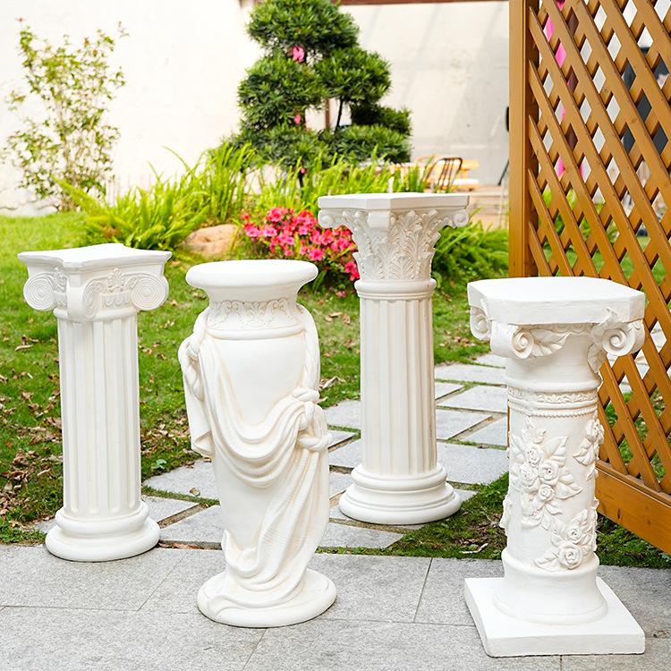 Europäischer Römischer Säulen Blumentopf: Retro Garten Hochzeitsdekoration Ornament