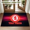Crystal Velvet Square Rug Custom NameMiddlesbrough FC Pattern Non Slip Home Floor Decor Rug