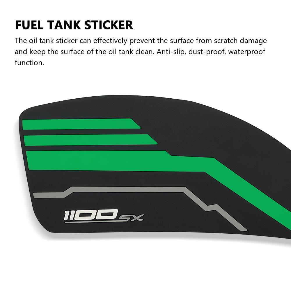For Ninja 1100 SX 2025 1100SX Motorcycle Fuel Tank Sticker Protection Sticker Decal Knee Pad Sticker Anti-slip Traction Pad