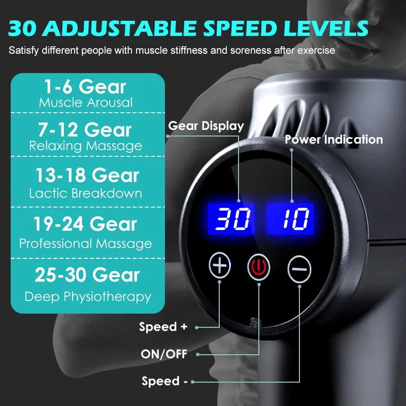 Professional-Grade Percussion Massage Gun - Deep Tissue Muscle Relaxation Back & Body Deep Tissue Relaxation