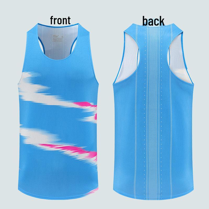 Men's Quick-Dry Track and Field Training Vest and Shorts Set for Marathon & Physical Education Competition
