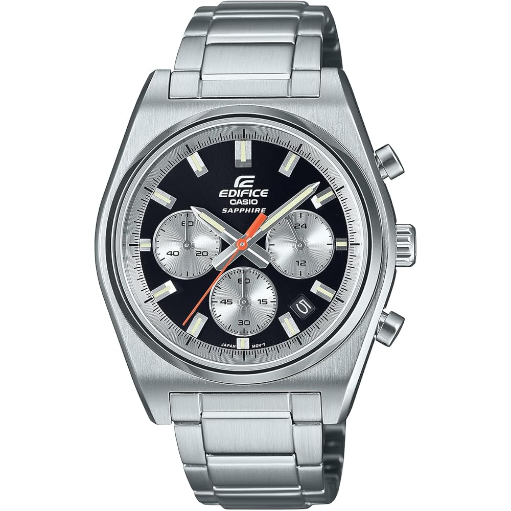Casio Edifice Sapphire Glass Men s Watch EFB-730DJ-1AJF Black Stainless Steel 100M Water Resistant