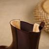 Qirui shoes Thick-soled Chelsea boots, leather inside and outside, simple and elegant