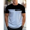 Lässiges lockeres Oberteil Mode Print Kurzarm Einfache T-Shirts Herren