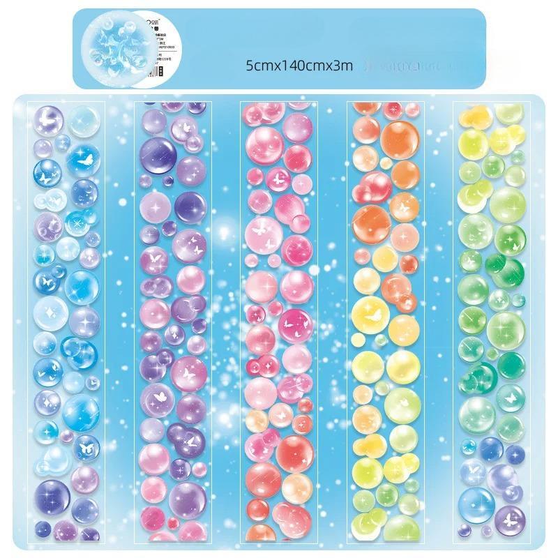 Vintage Bubble Tape Stickers Decorative Stick Labels Scrapbooking Accessories Planner Handmade Junk Journal Suppliesjavascript: