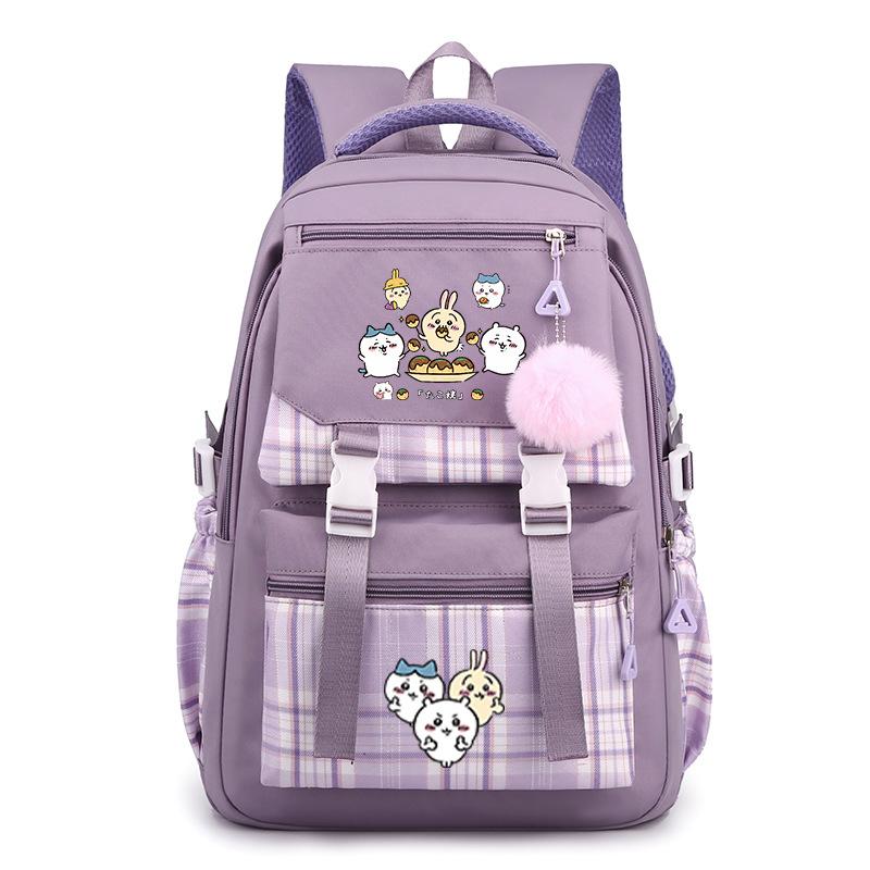 Jiikawa Wow School Bag New Chiikawa Girls Backpack for Primary and Secondary School Students Cute College Style Backpack