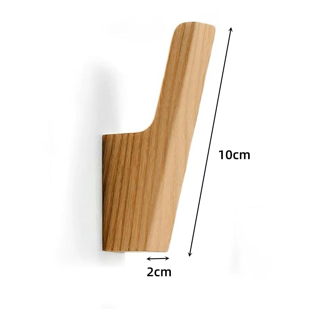 Natural Wooden Coat Hooks Clothes Robe Handbag Hanger Hook for Hanging Scarf Towel Rack Home Decor Wall Mounted Hook Organizer