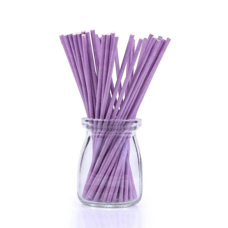 100 Stück Papier-Lollipop-Sauger-Sticks für Cake Pops, Süßigkeiten, Popcake-Sticks, 15,2 x 5/81,3 cm, 150 x 3,5 mm