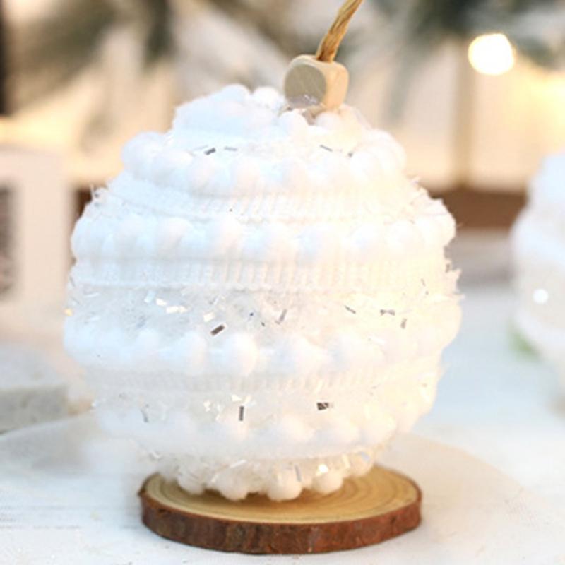 Packung mit 3 weichen Schaumstoffkugeln in Macaron-Farben, Schaumstoff-Weihnachtsbaumschmuck, tragbar und langlebig für Festival-Heimdekorationen