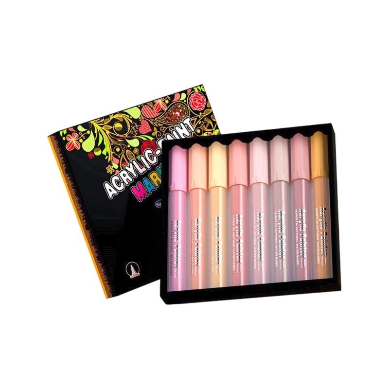 Акриловый Маркер Водостойкий Красочный Маркер Разноцветный Акриловый Маркер для Рисования на Бумаге Керамике Дереве Стекле Холсте