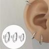 925 Silver Rhinestone Crystal Hoop Earrings for Women Girls Fashion Luxury Romantic Round Earrings Party Jewelry Gifts