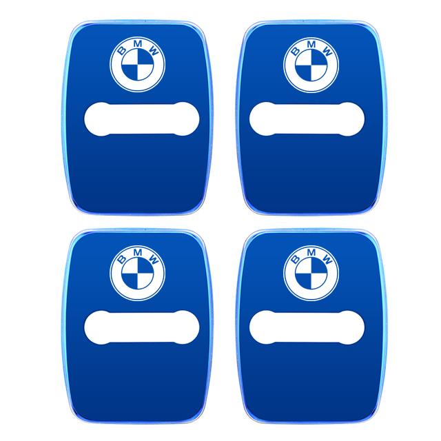 4pcs Slim Design Car Door Lock Cover Emblem Stainless Steel Protective Case Compact Exterior Decoration Auto Accessories For BMW npmk56