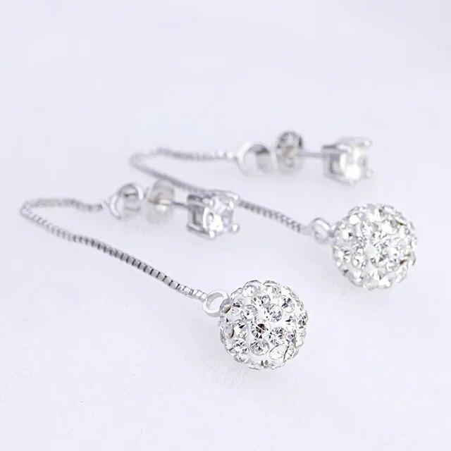 

ANENJERY Zircon Pearl Chain Earring Line for Women Elegant Delicate Tassel Earrings Ювелірні вироби оптом