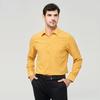 Camisa de Vestir Lisa de Manga Larga Resistente a las Arrugas para Hombre