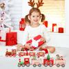 Christmas Wooden Train Merry Christmas Decoration for Home 2026 Navidad Xmas Tree Ornament Gingerbread Man Train New Year 2026