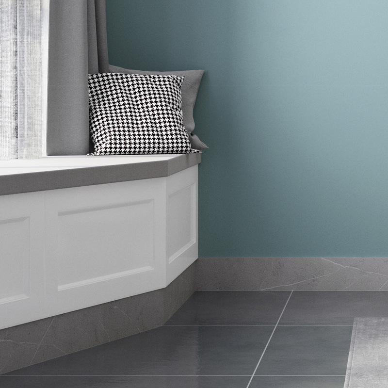 1PC 5m/196.85inch Marble Self-adhesive Border Floor Stickers for Living Room Skirting Line Waterproof Waist Line