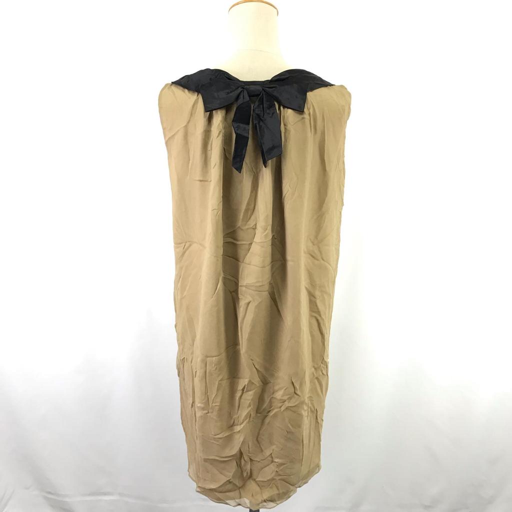 Fabricat în Japonia IENA Rochie Mini Fără Mâneci din Mătase S-M Femei Maro(FOLOSIT)