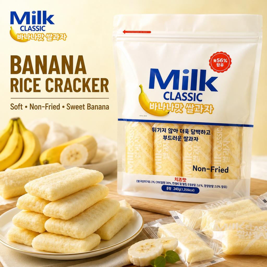 Mik Cracker di Riso alla Banana Classico 240g