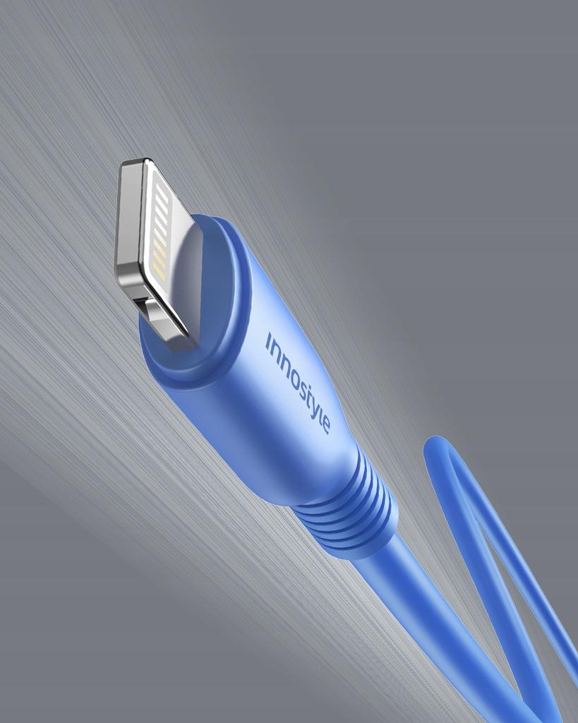 Innostyle Jazzy Usb Lightning Mfi Fast Charging Cable For Iphone Kevlar 2M Blue