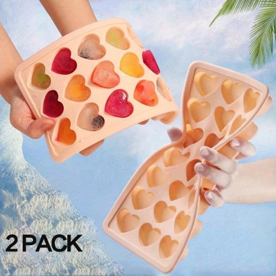 Herzförmige Eiswürfelform, multifunktionale herausnehmbare Eiswürfelschale mit Deckel, Cocktail-Eiswürfelschale, Küchenutensil