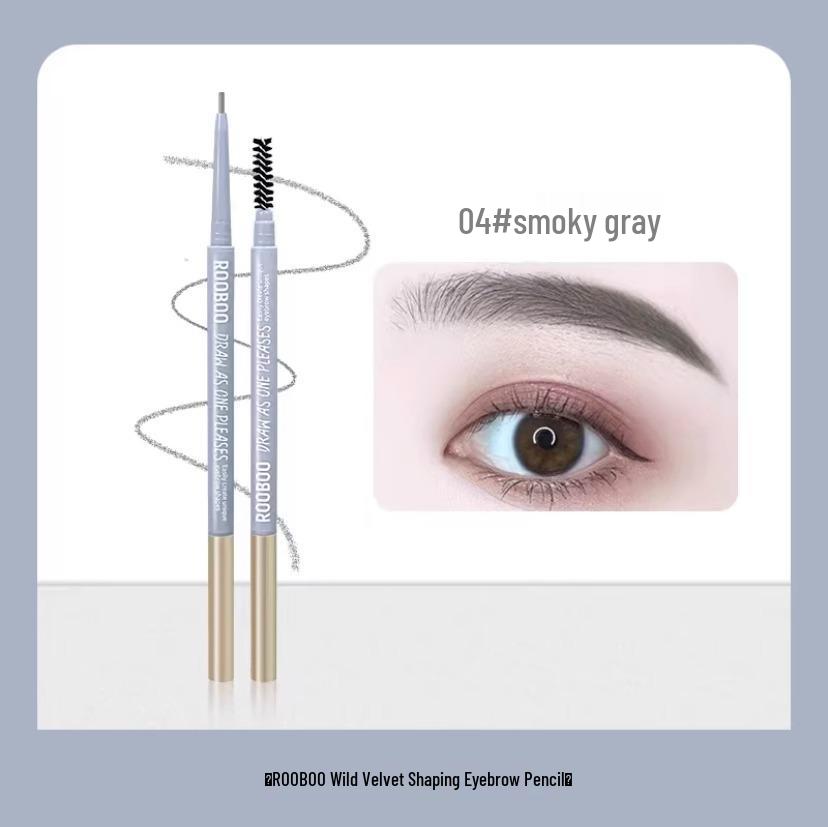 ROOBOO Wild Velvet Waterproof Eyebrow Pencil - Pigmented, Long-lasting, Sweatproof Makeup for Beginners
