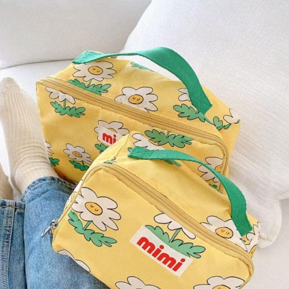 Portable Storage Bag with Zipper Handheld Bag Korean Tote Bag  Storage Organizer