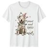 Merry Christmas And Happy Paws Dog Christmas Unisex Unisex Graphic Tee