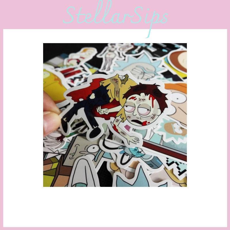 Hochwertige 35 Stück Rick And Morty Autoaufkleber Abziehbild Stil Charakter Dekoration Papier Heiß