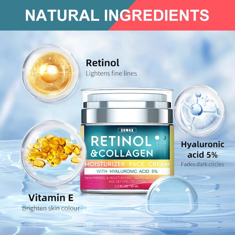 Retinol Pressed Face Cream 50ml Mooth Delicate Radiant and Translucent Rapid Absorption of Skin Retinol Anti Aging Serum