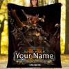 Custom Name Total War Warhammer Theme Printed Blanket - Perfect for Couch, Bed, Travel & Outdoor Use | Machine Washable, Cozy & Durable.