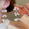 Elegant Water Drop Earrings Jewelry Imitation Pearl Earrings Flower Beaded Tassel Earrings  Women