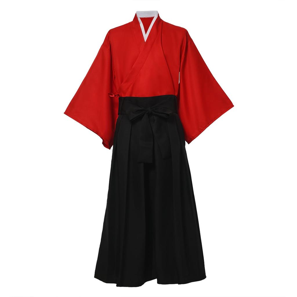 FAD-4U Samurai Warrior Kimono Hakama Cosplay Costume Kendo Party Halloween Anime