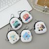 Love bear cartoon buckle change bag key bag pendant earphone storage bag pendant change bag keychain
