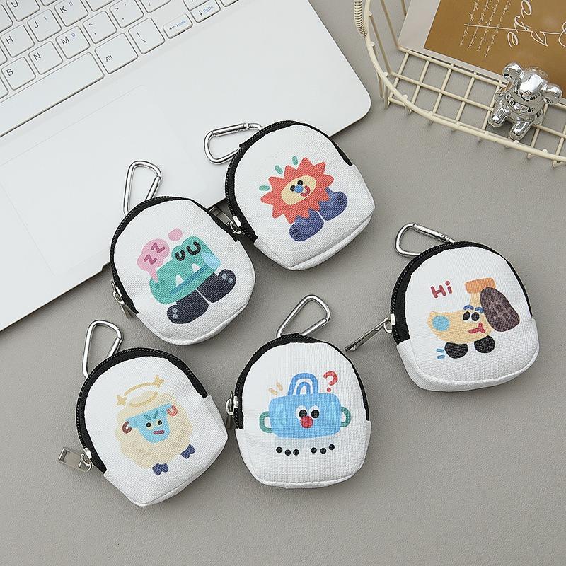 Love bear cartoon buckle change bag key bag pendant earphone storage bag pendant change bag keychain